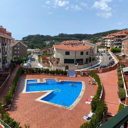 Apartamento Con Vistas Al Mar, Piscina Y Parking Apartman Sanxenxo Kültér fotó